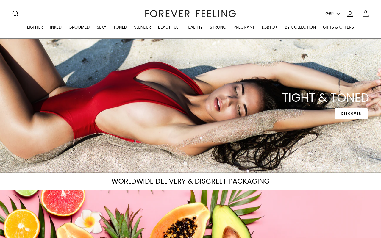 Screenshot von foreverfeeling.com