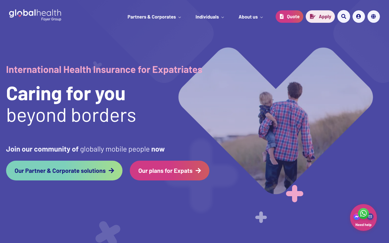 Screenshot von foyerglobalhealth.com