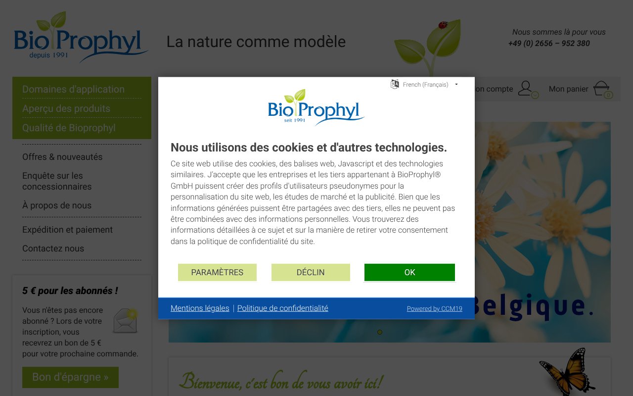 Screenshot von BioProphyl France