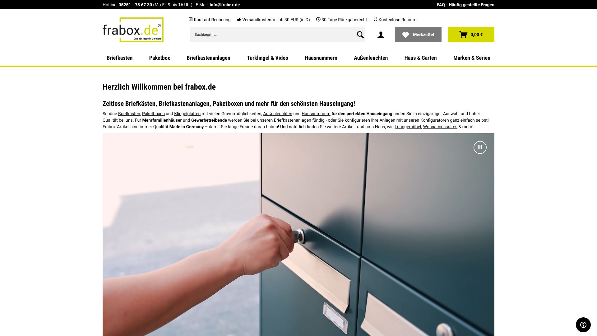 Screenshot von Frabox