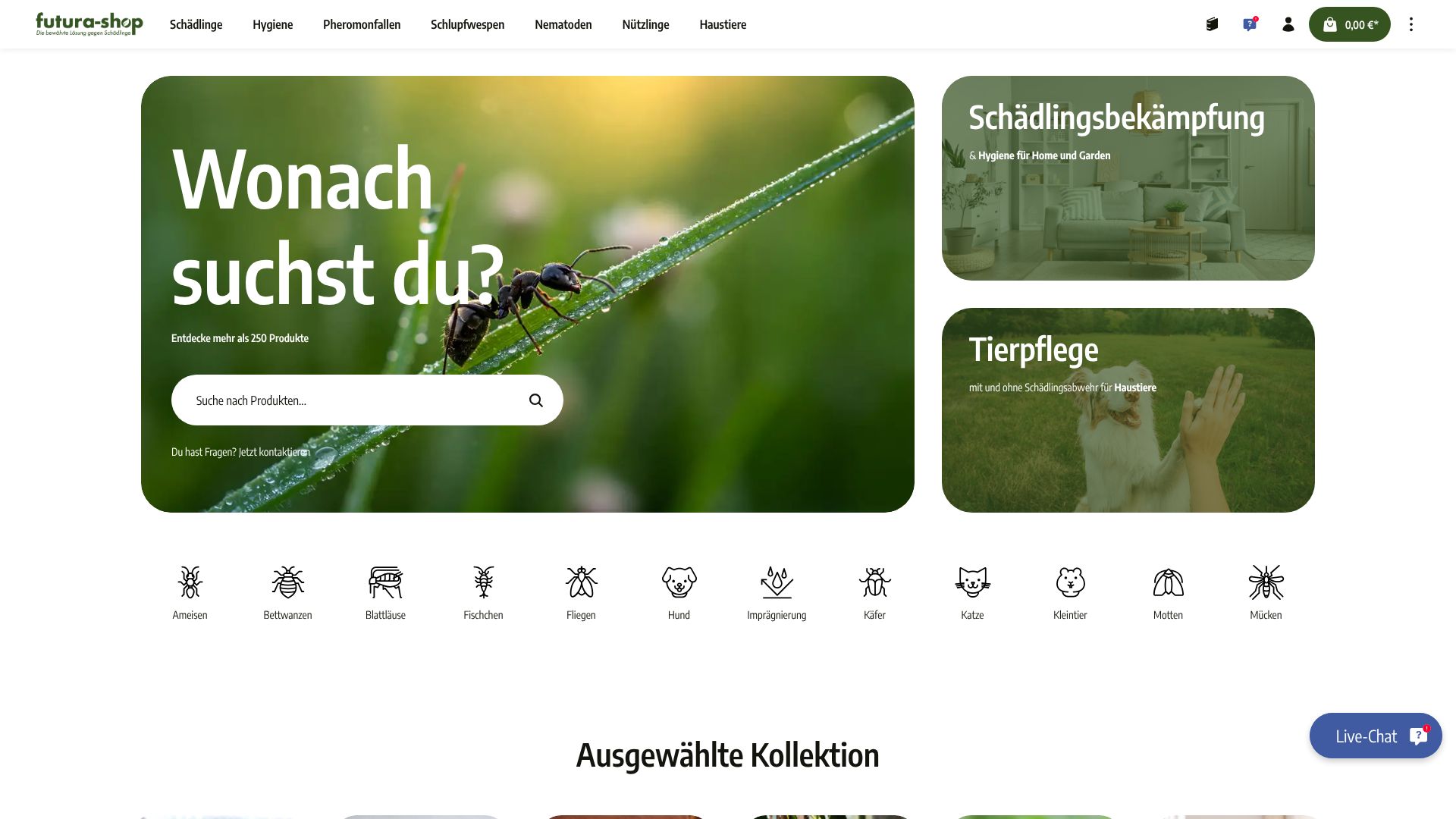 Screenshot von Futura Shop