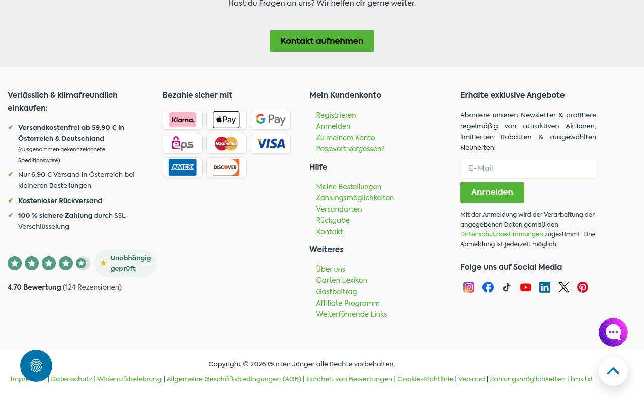 Screenshot von garden-shop.at