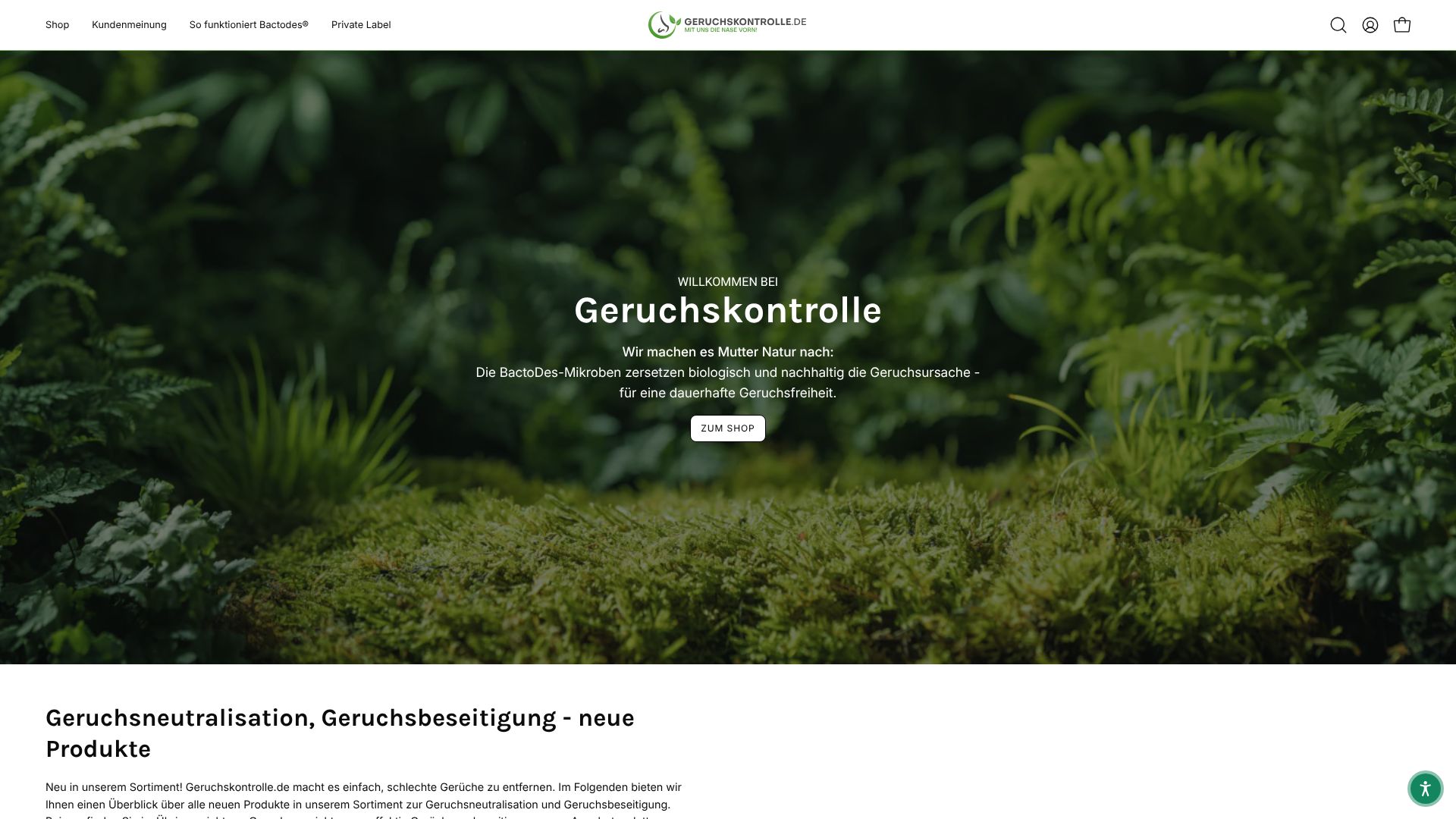 Screenshot von geruchskontrolle.de