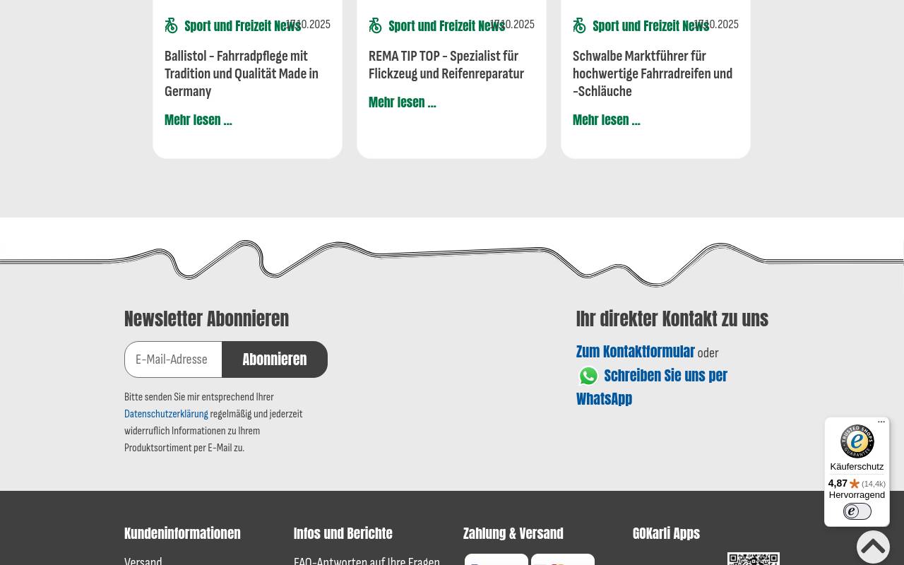 Screenshot von gokarli.de