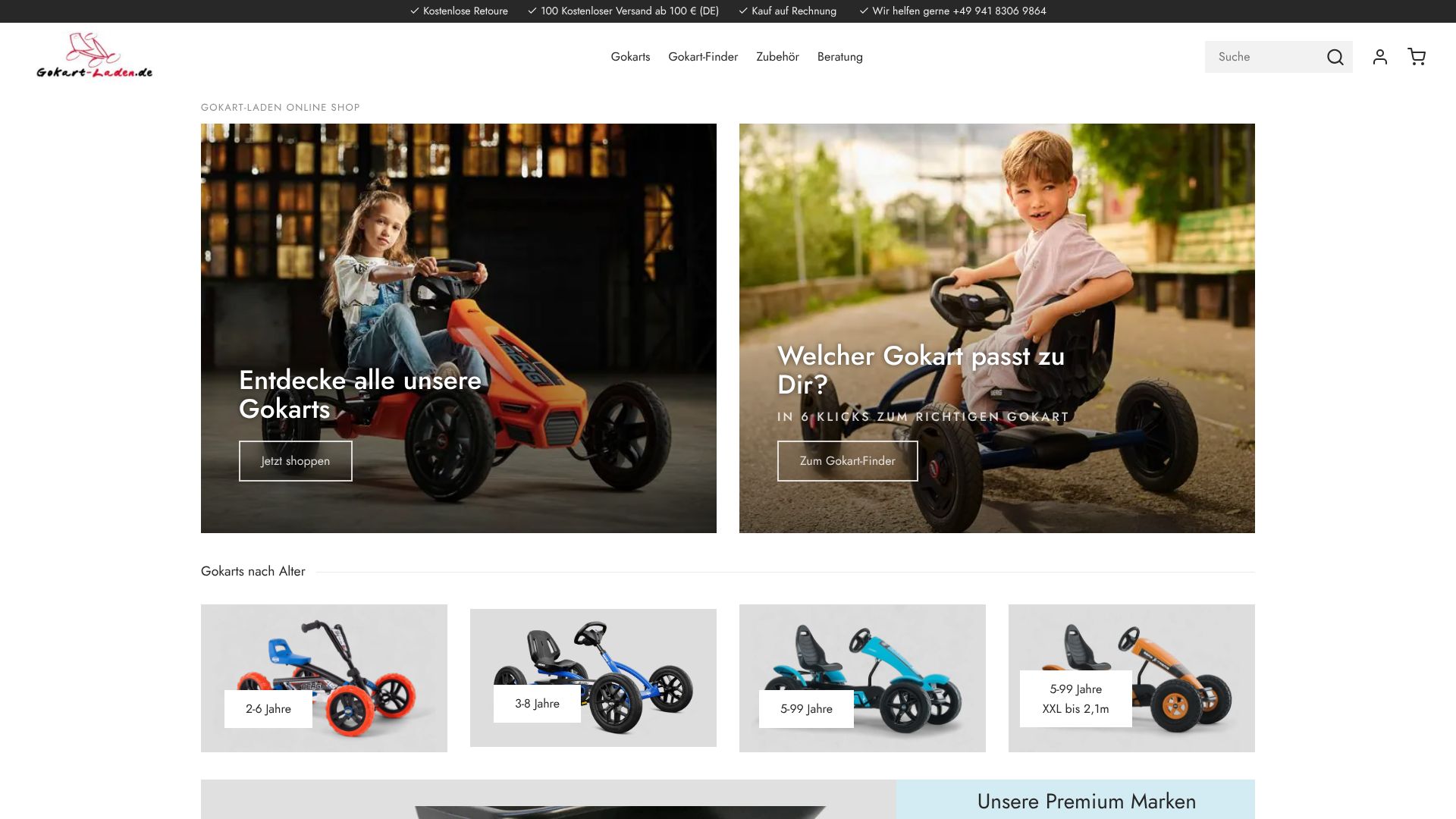 Screenshot von GoKart-Laden