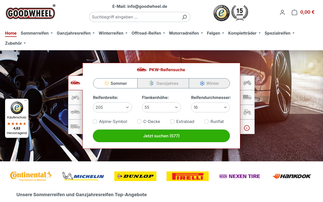 Screenshot von goodwheel.de