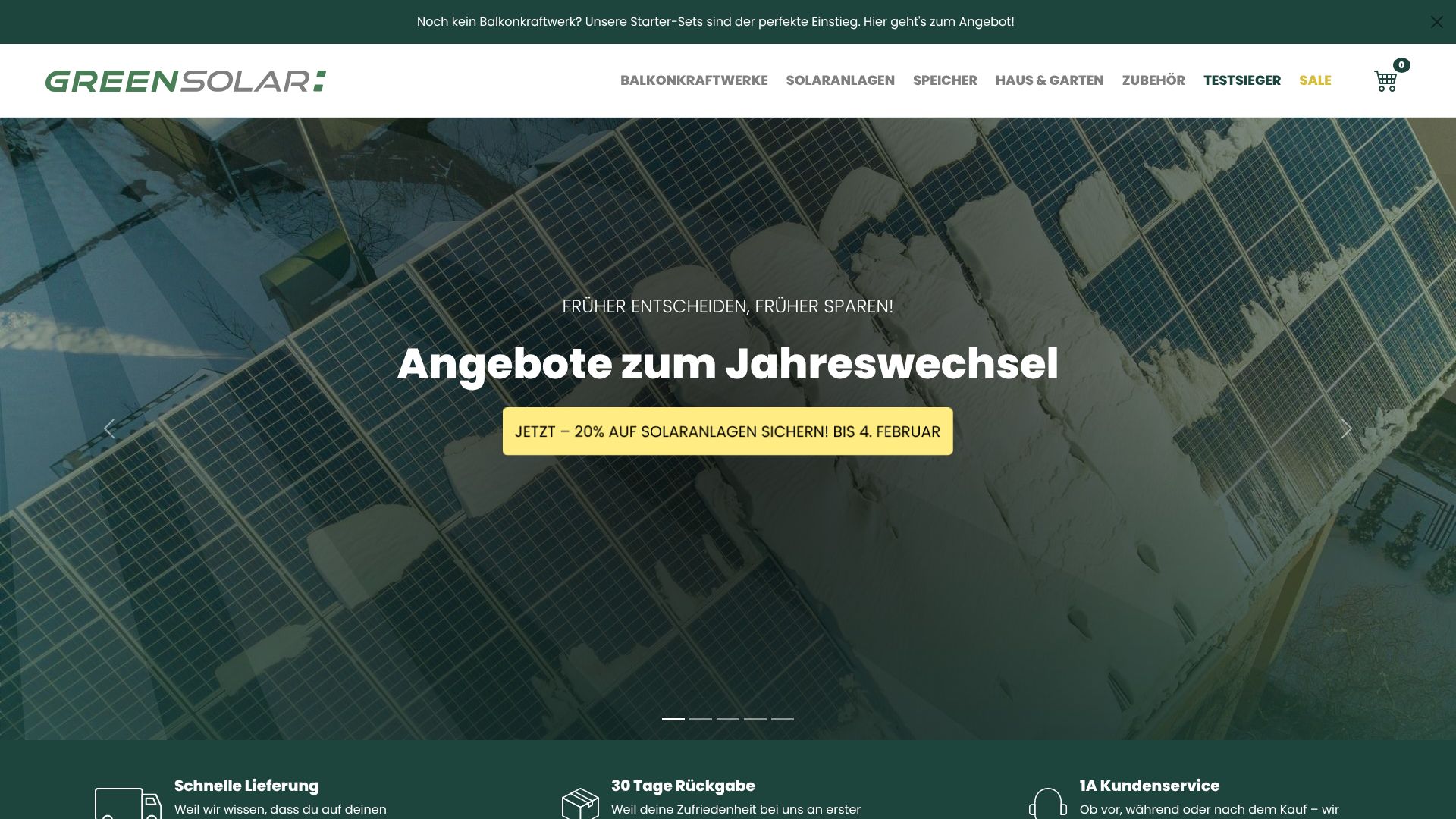 Screenshot von Green Solar AT