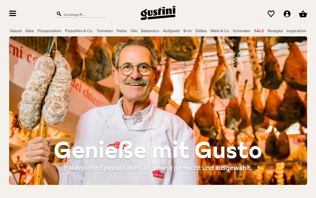 Screenshot von gustini.de