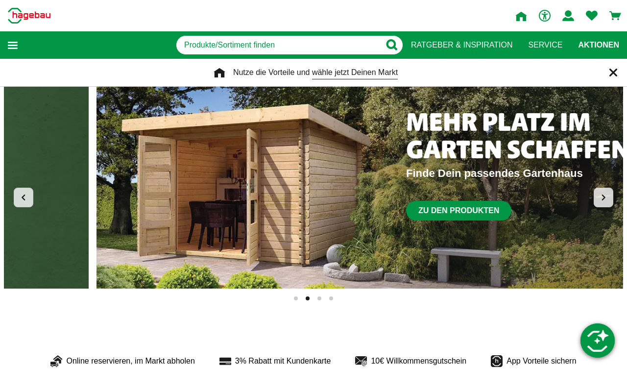 Screenshot von hagebau.de