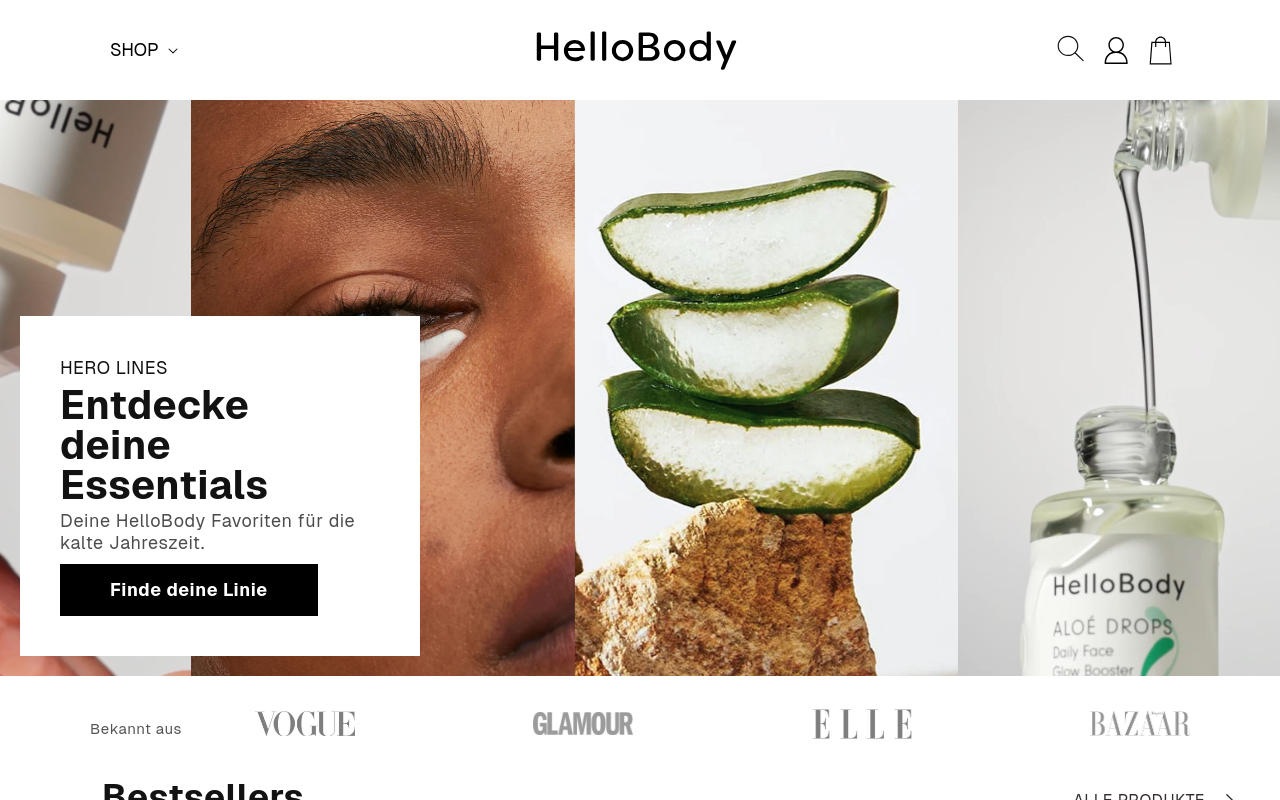 Screenshot von hellobody.de