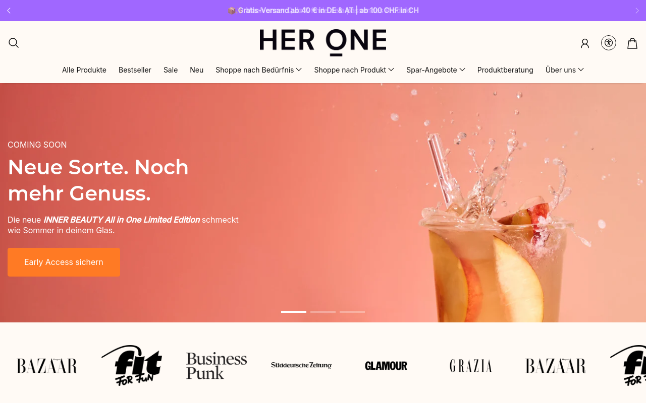 Screenshot von her.one