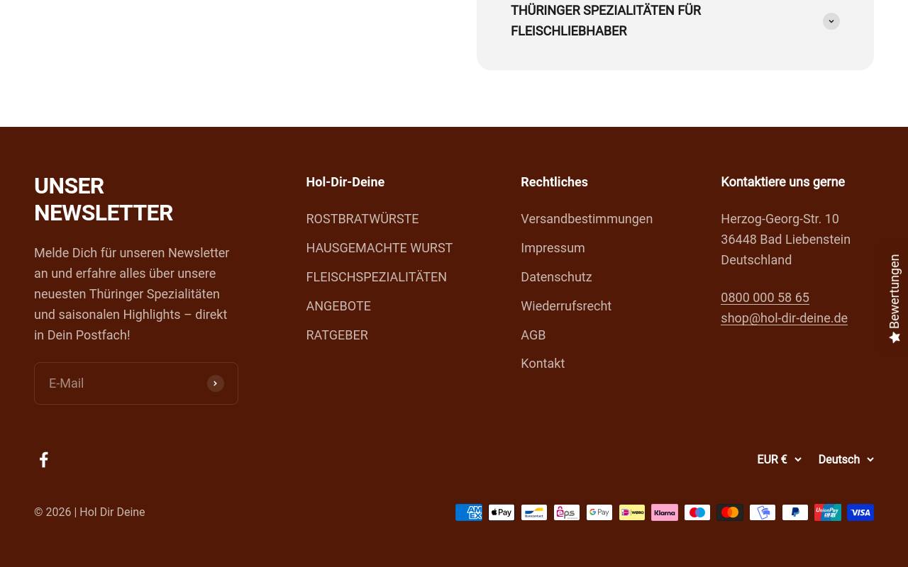 Screenshot von Thüringer Bratwurst