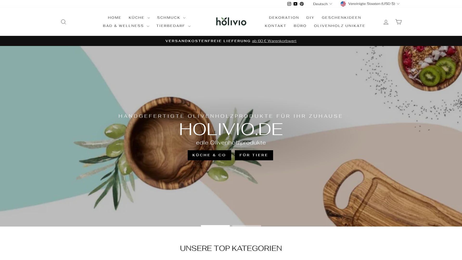 Screenshot von holivio.de