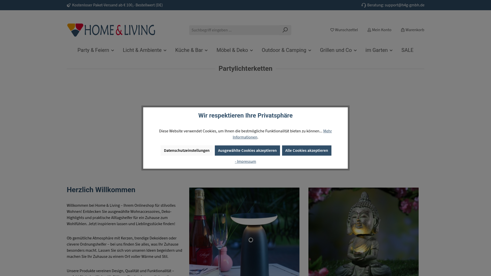 Screenshot von home-and-living.com