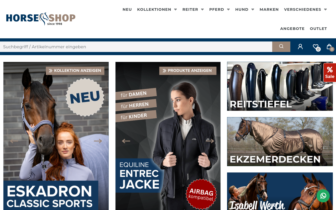 Screenshot von horse-shop.net