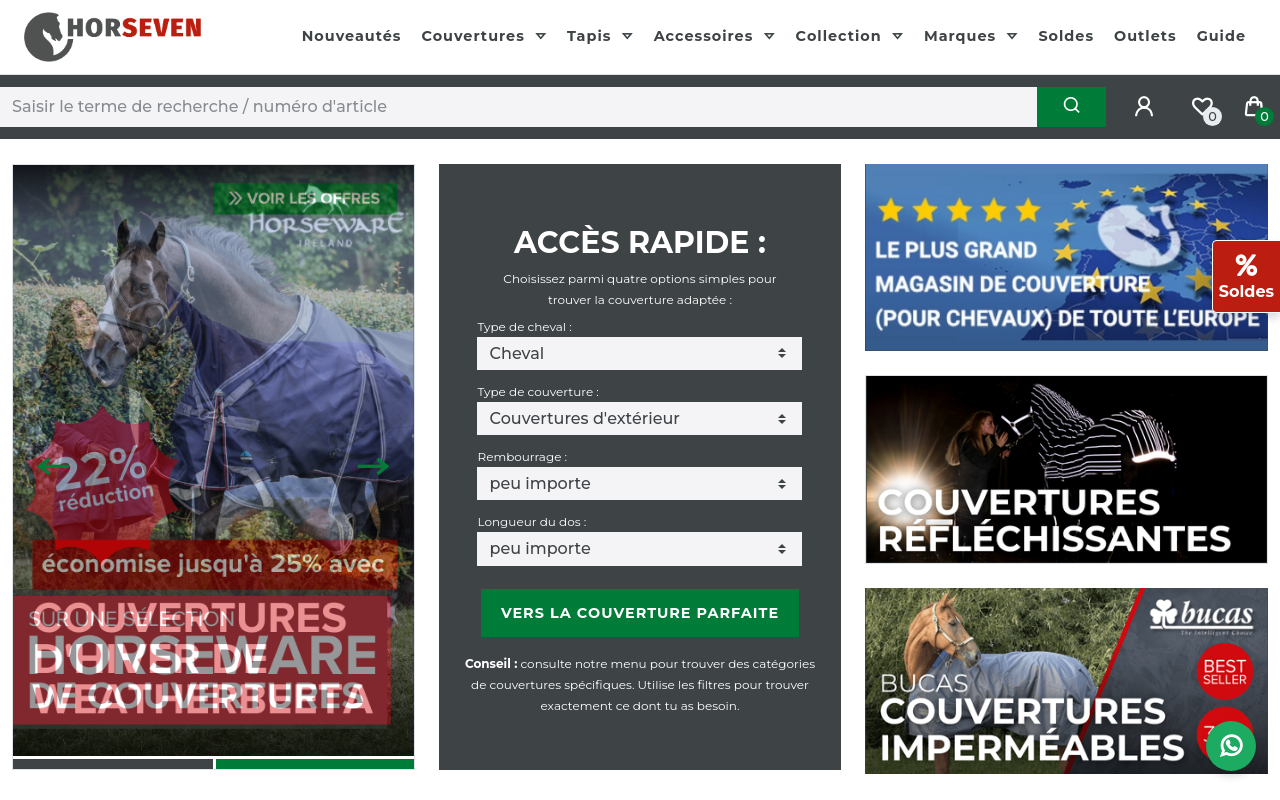 Screenshot von horseven.fr