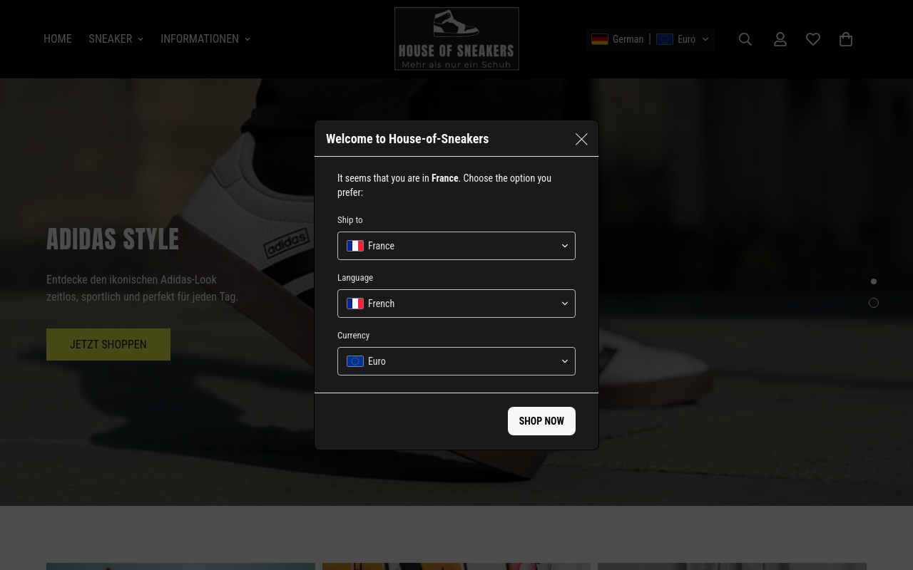 Screenshot von house-of-sneakers.de
