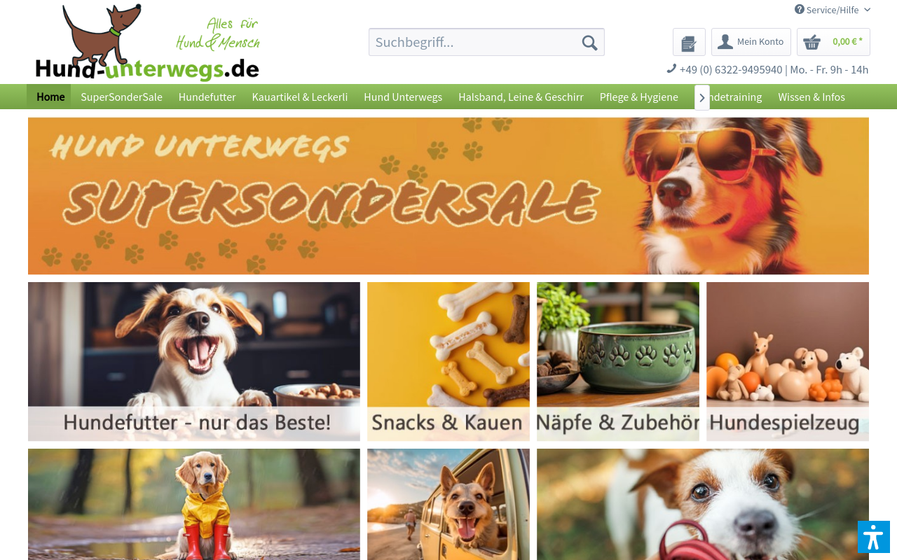 Screenshot von hund-unterwegs.de