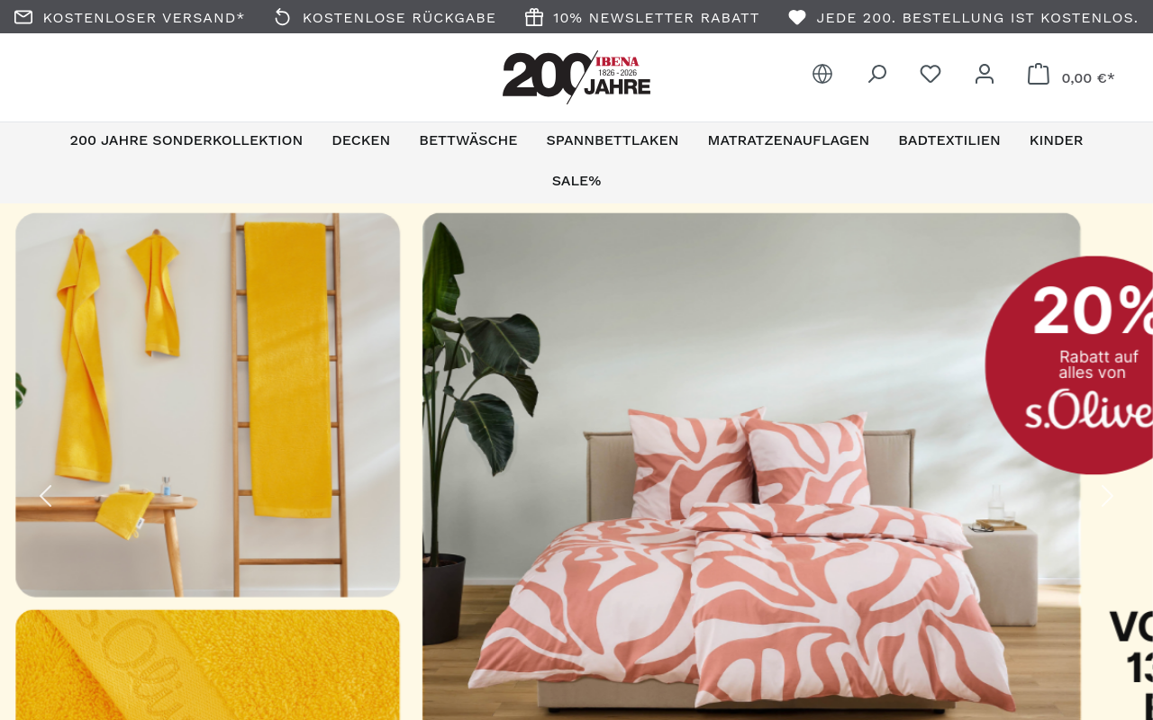 Screenshot von ibena.shop