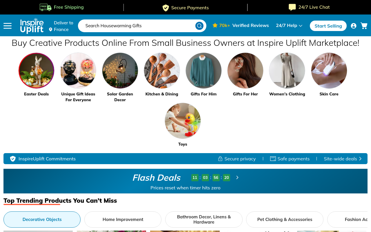 Screenshot von inspireuplift.com