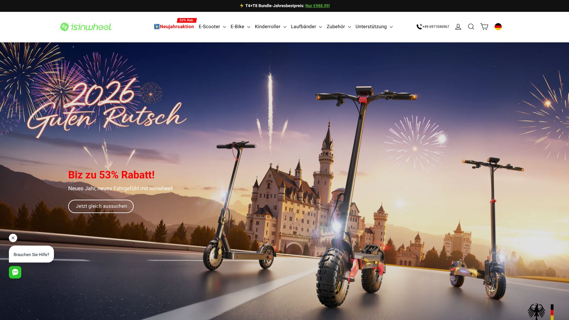 Screenshot von isinwheel.de