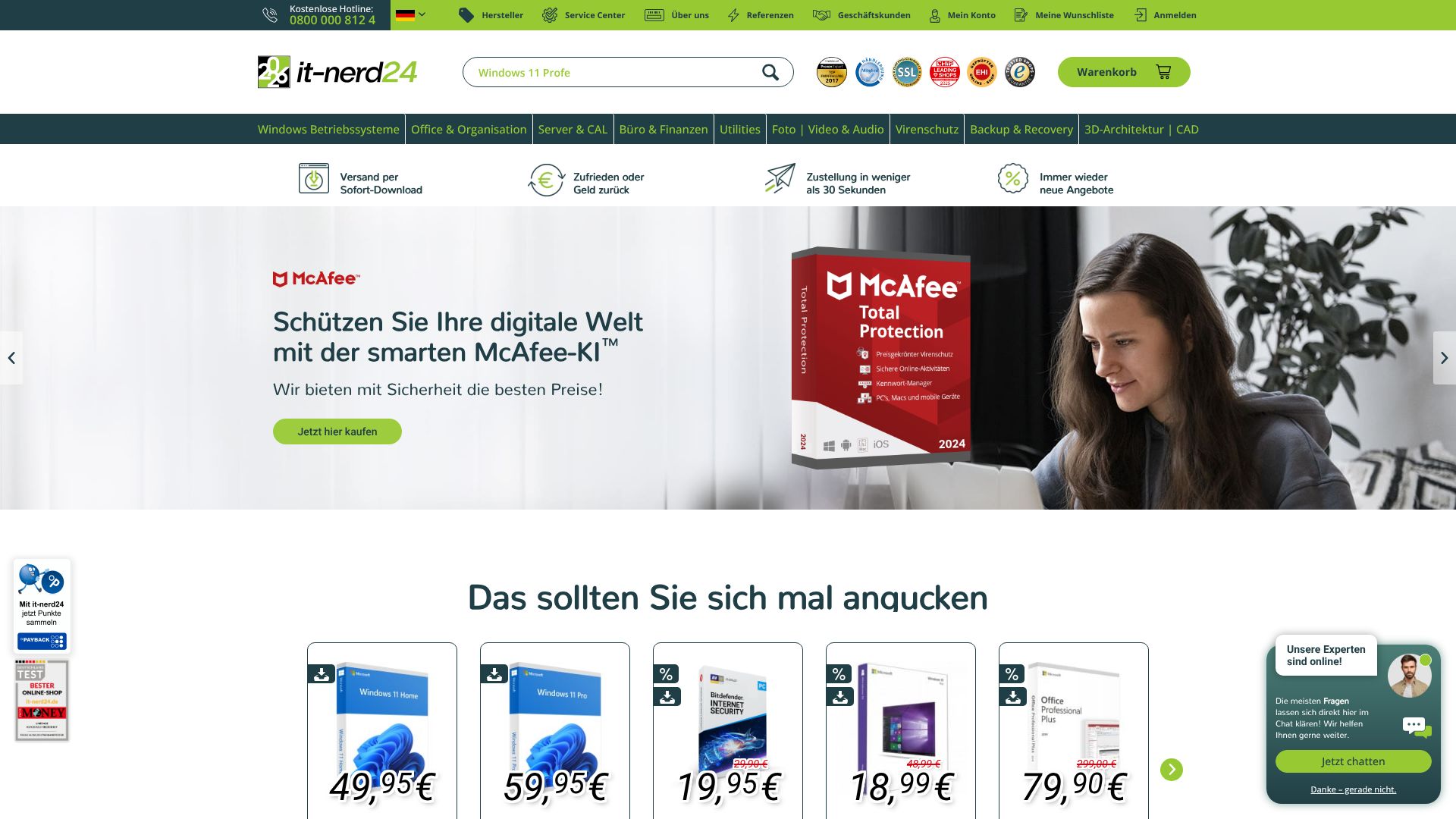 Screenshot von it-nerd24 DE