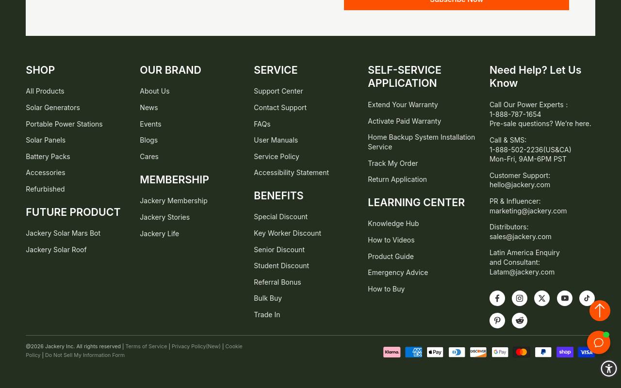 Screenshot von jackery.com