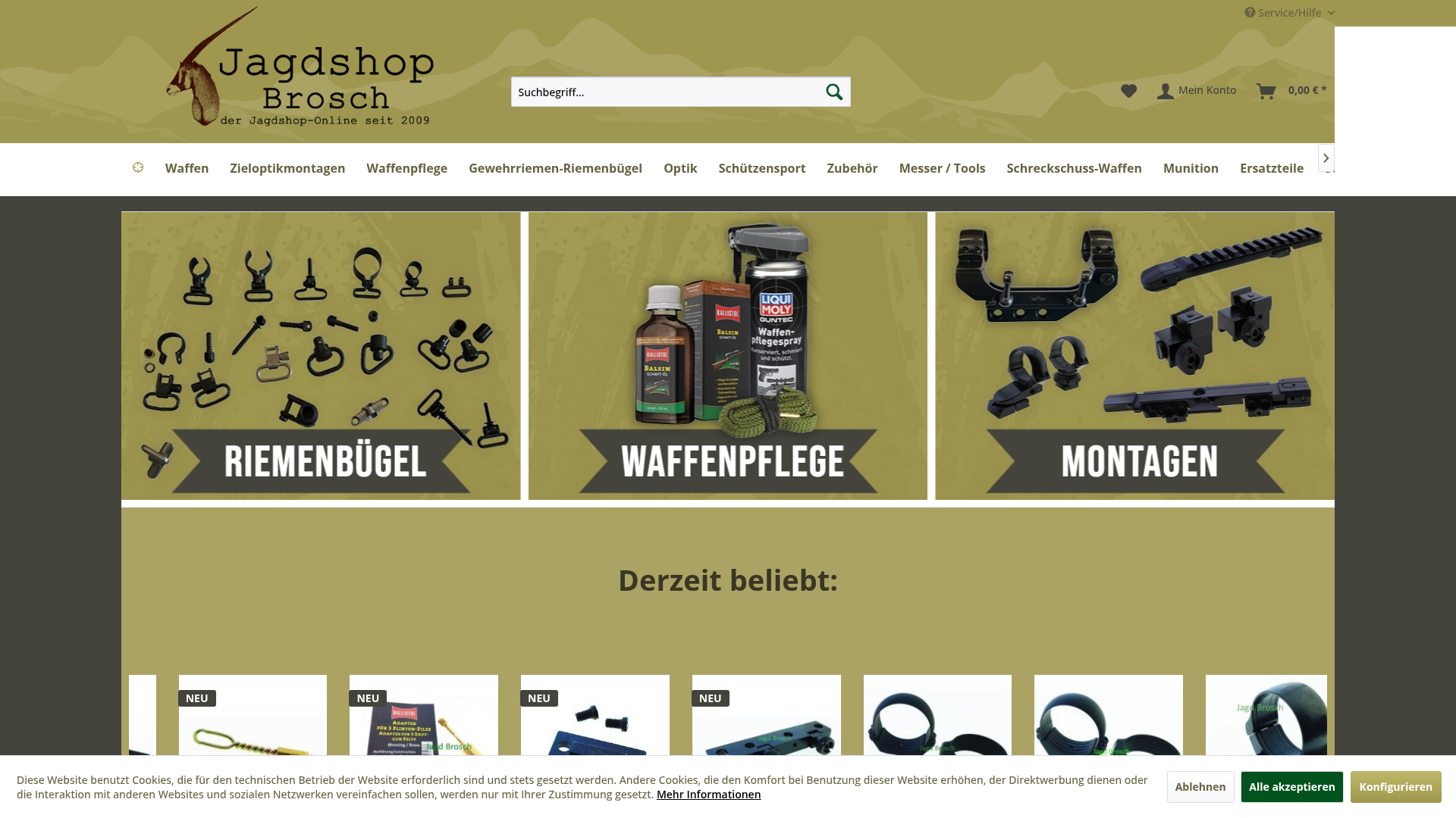 Screenshot von Jagdshop Brosch