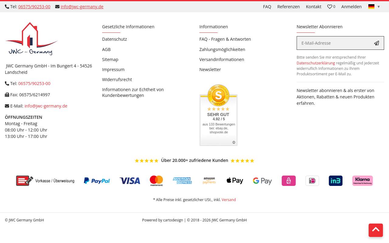 Screenshot von jwc-germany.de