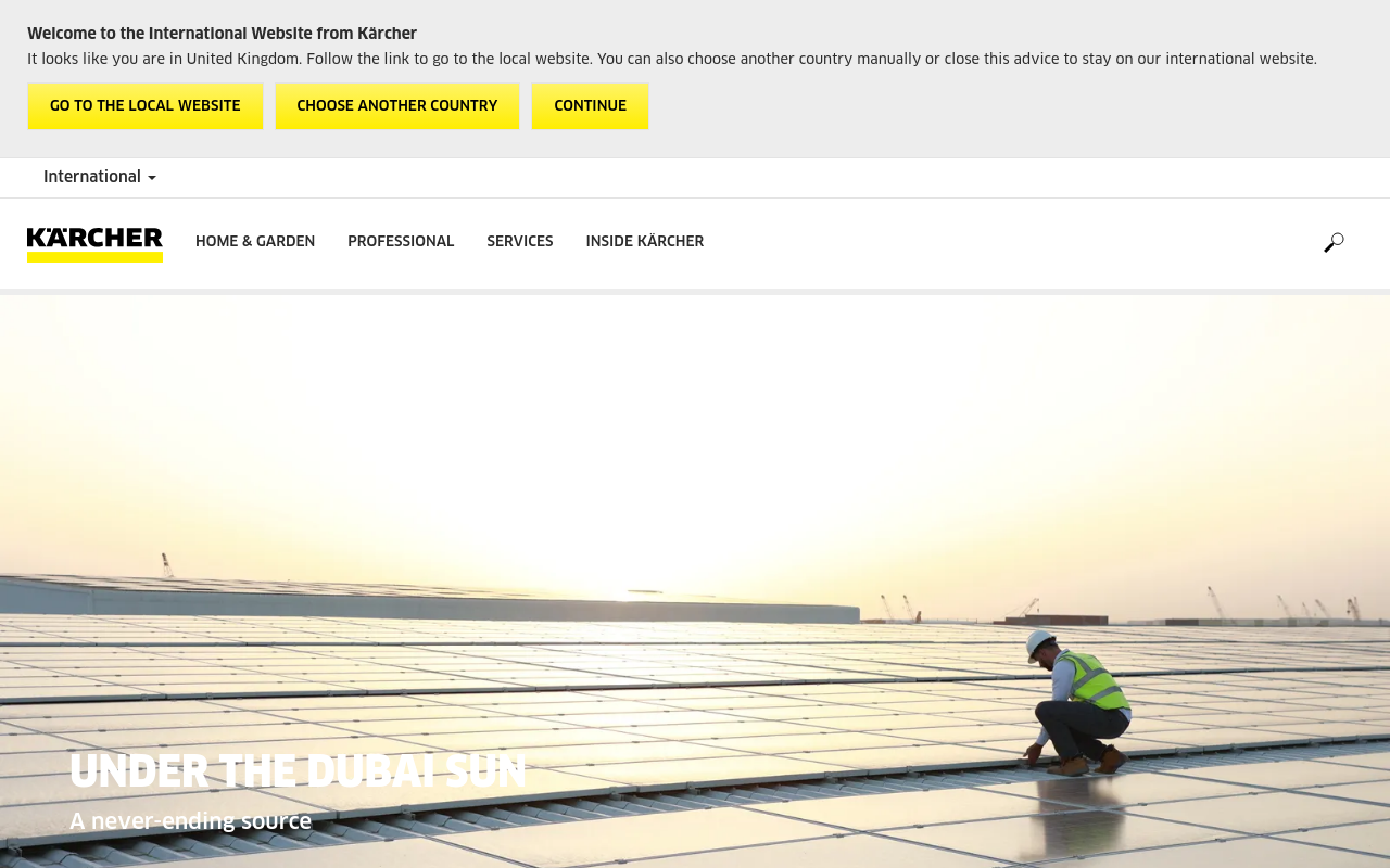 Screenshot von kaercher.com