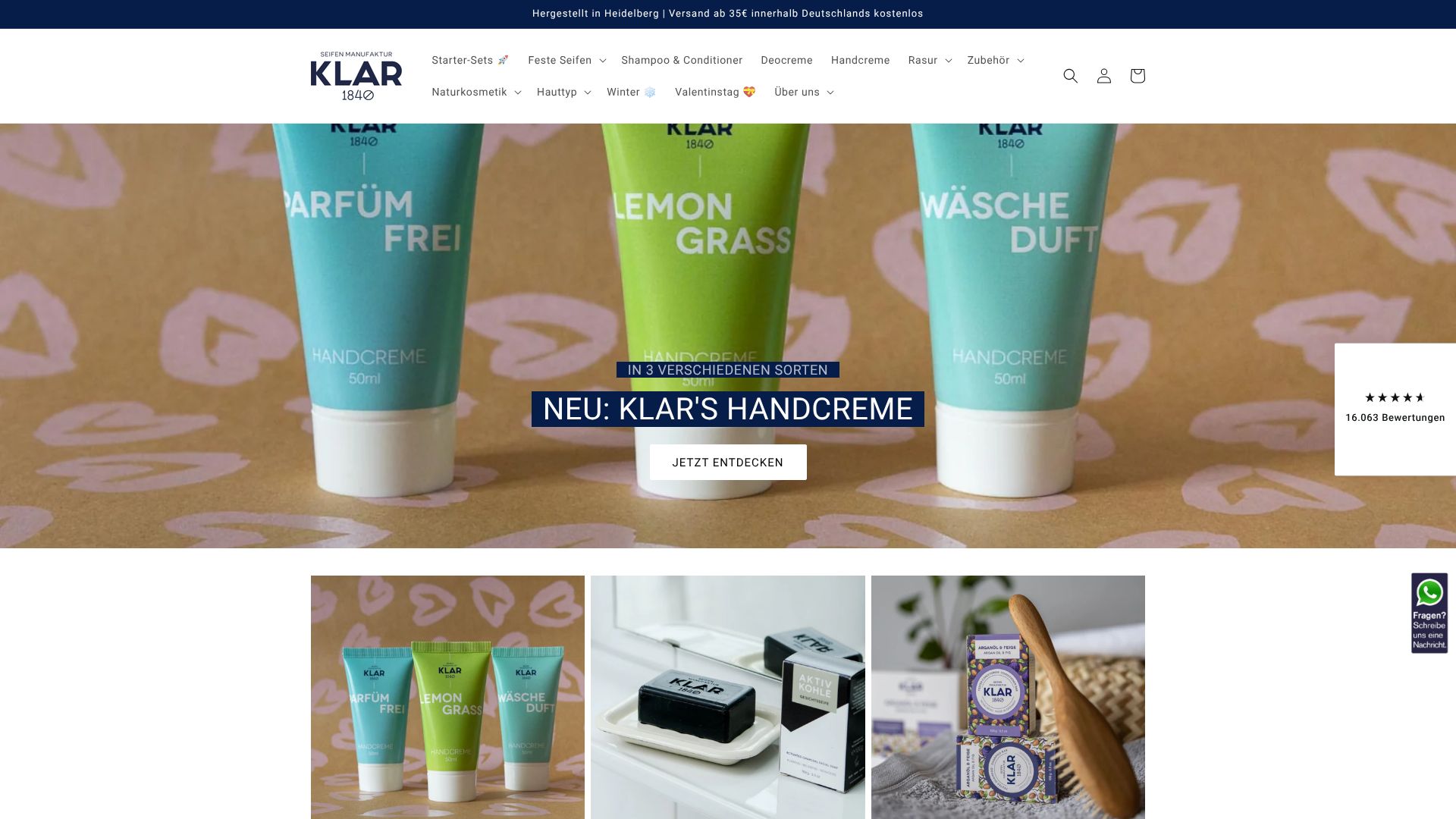 Screenshot von Klar Seifen  