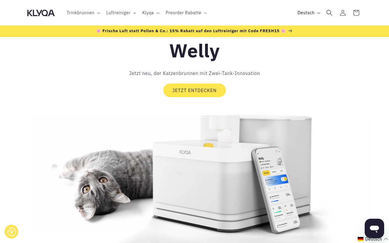 Screenshot von klyqa.de
