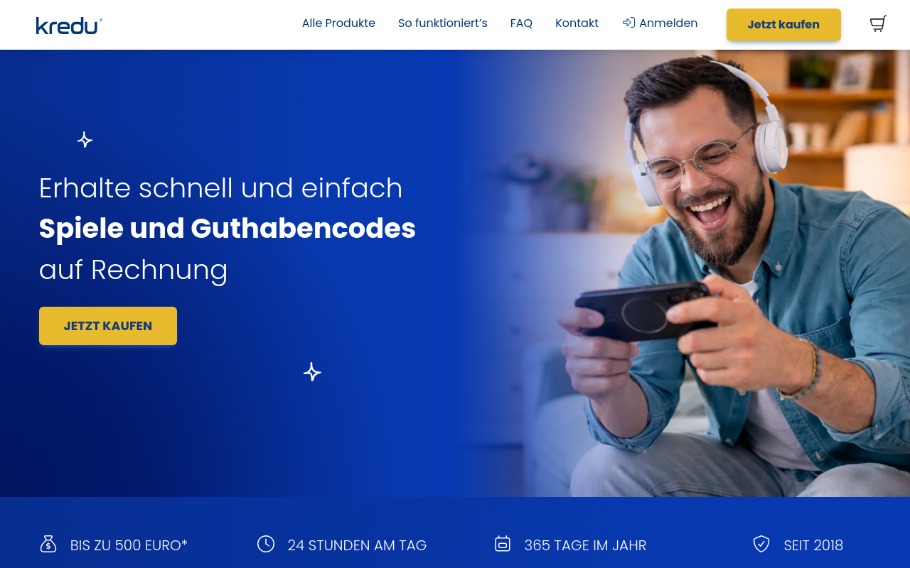 Screenshot von kredu.de