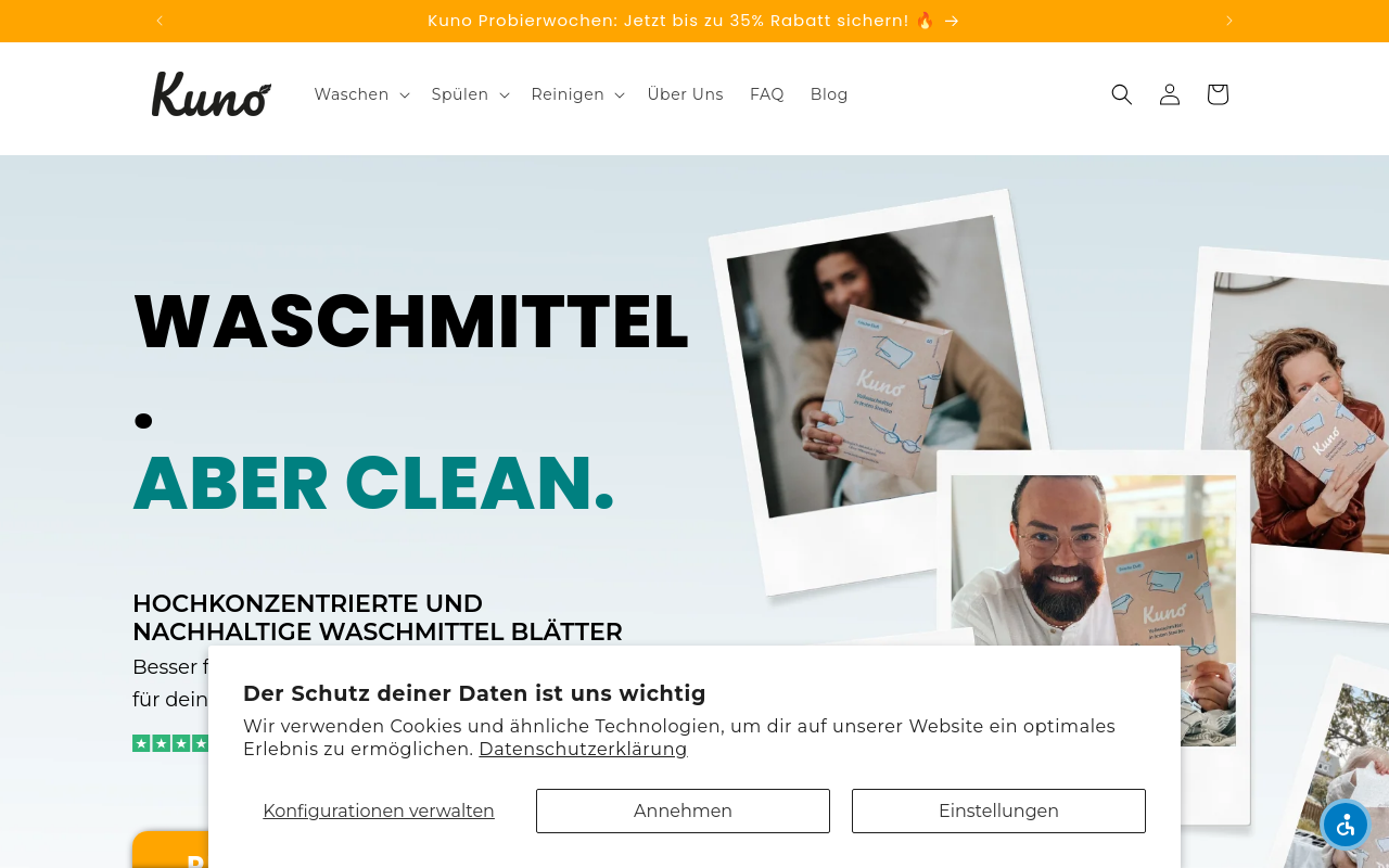 Screenshot von kuno-waschmittel.de