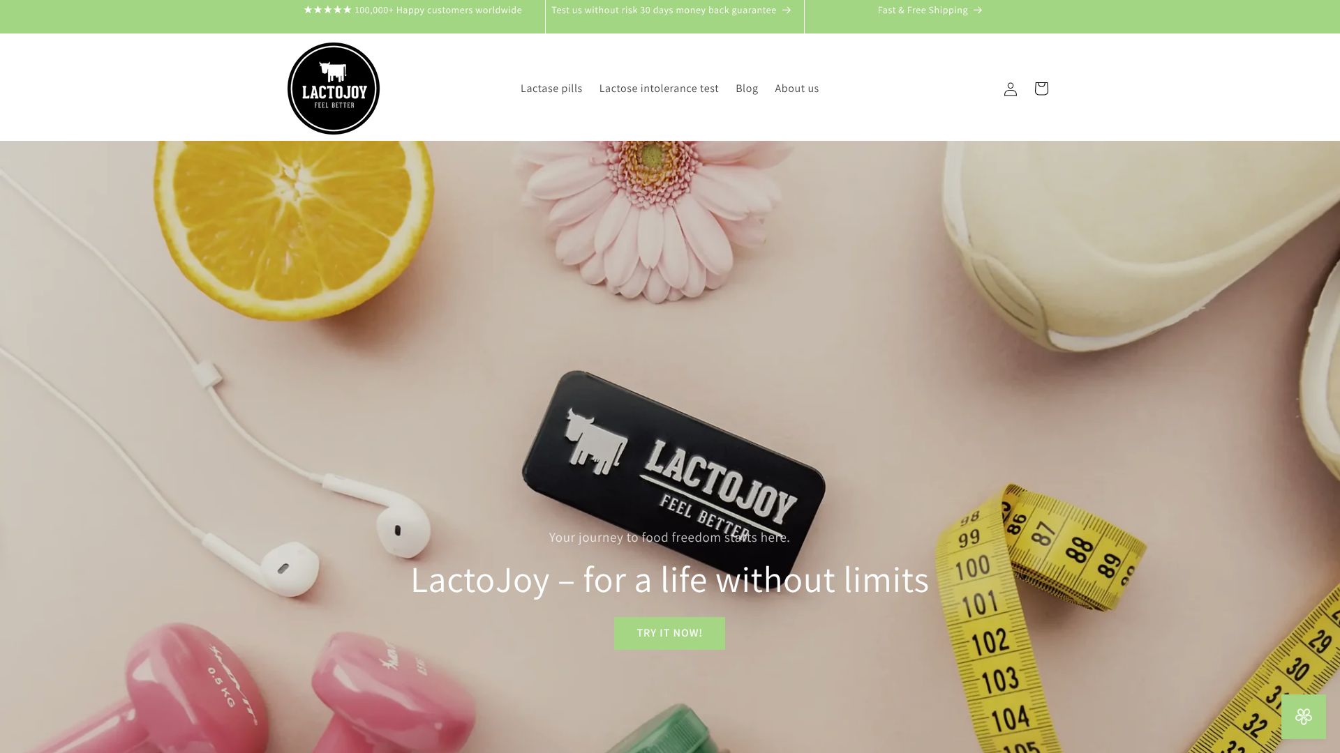 Screenshot von lactojoy.de