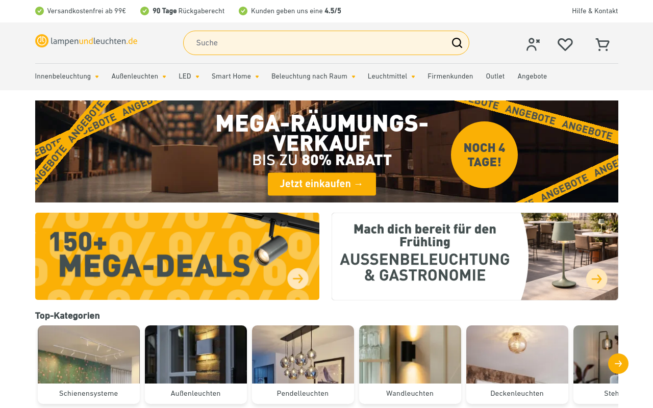 Screenshot von lampenundleuchten.de