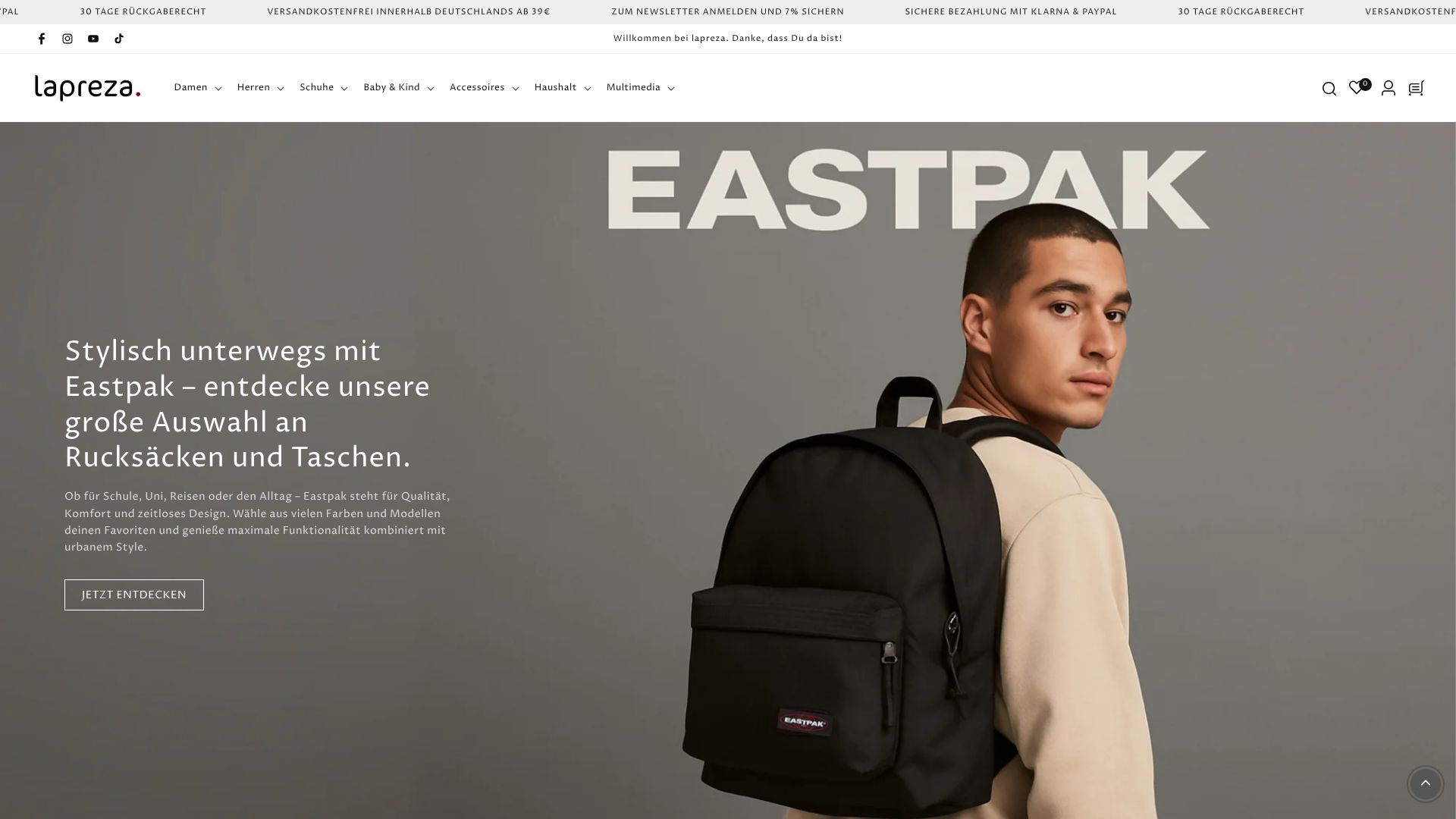 Screenshot von lapreza.de