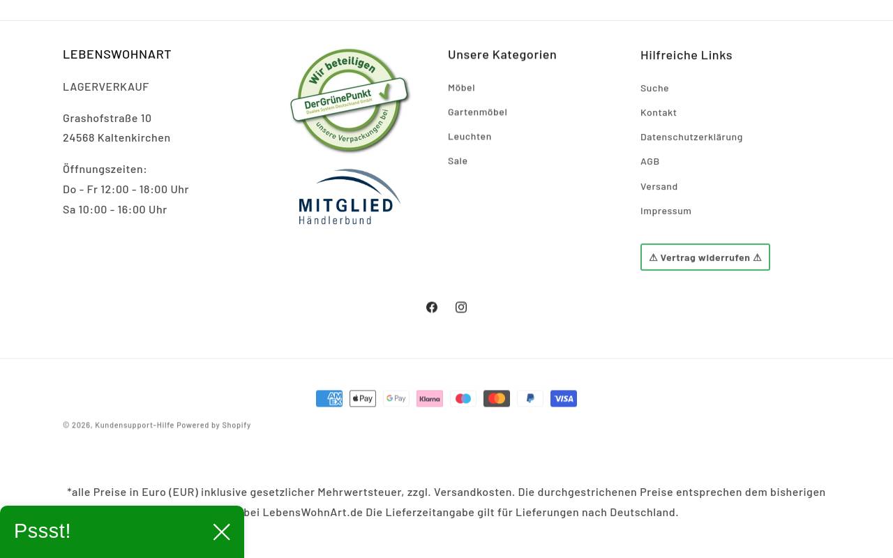 Screenshot von lebenswohnart.de