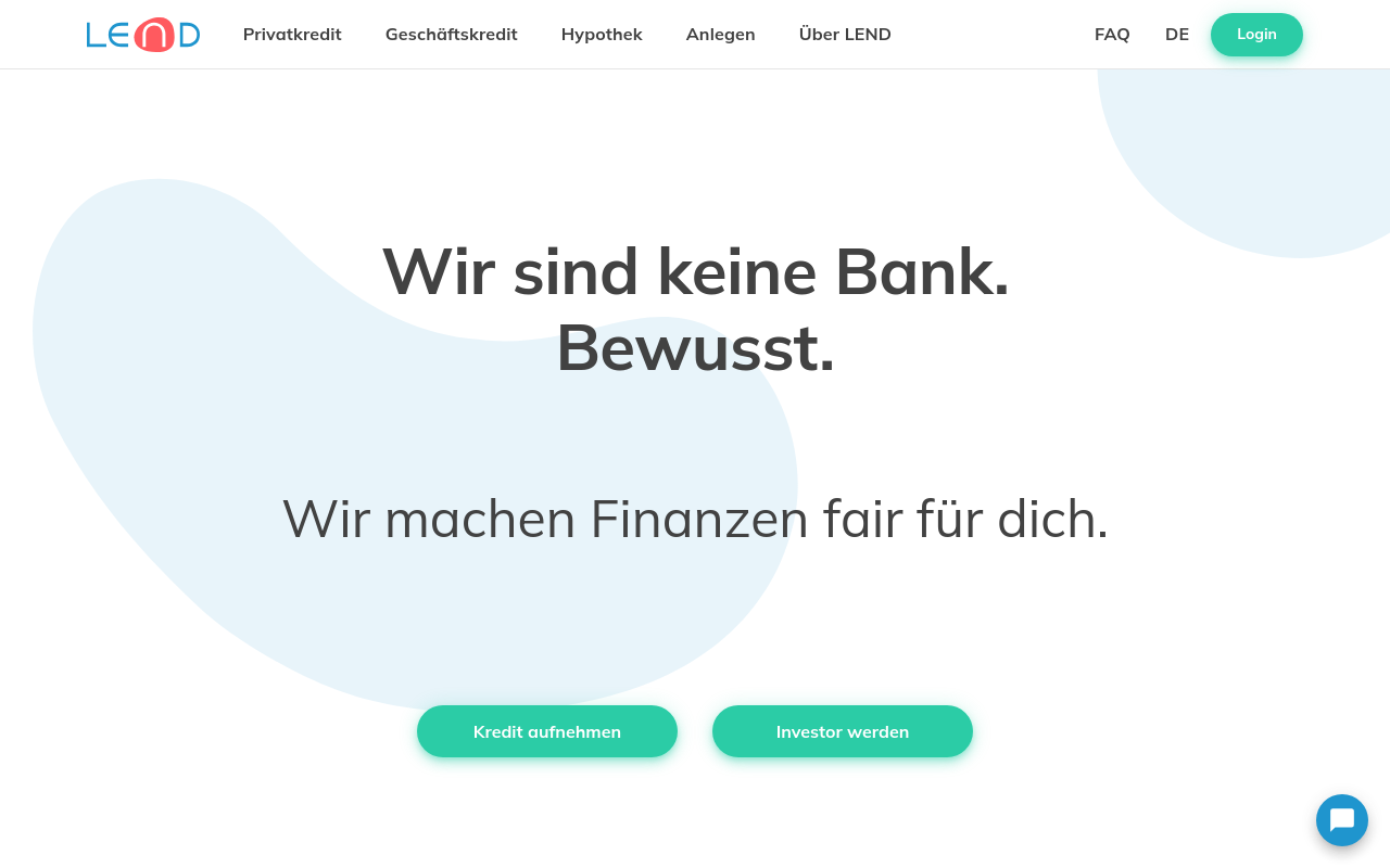 Screenshot von lend.ch