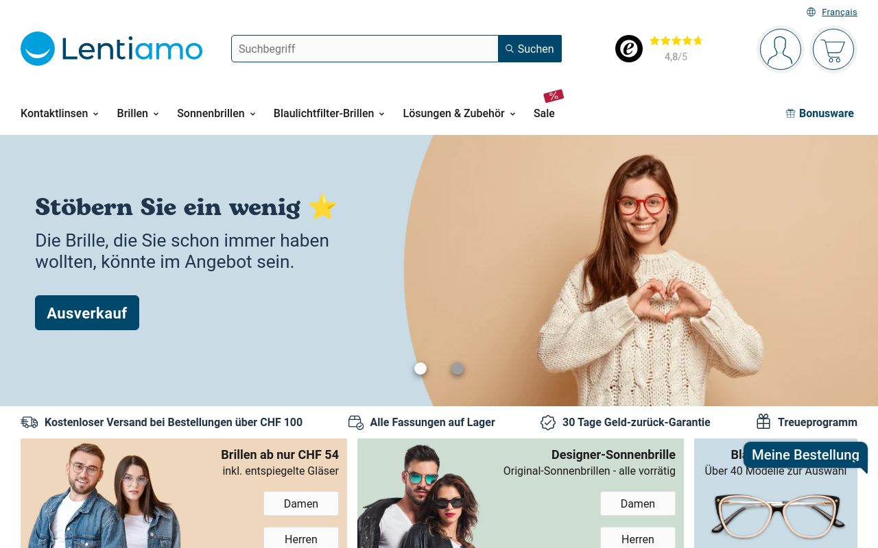 Screenshot von lentiamo.ch