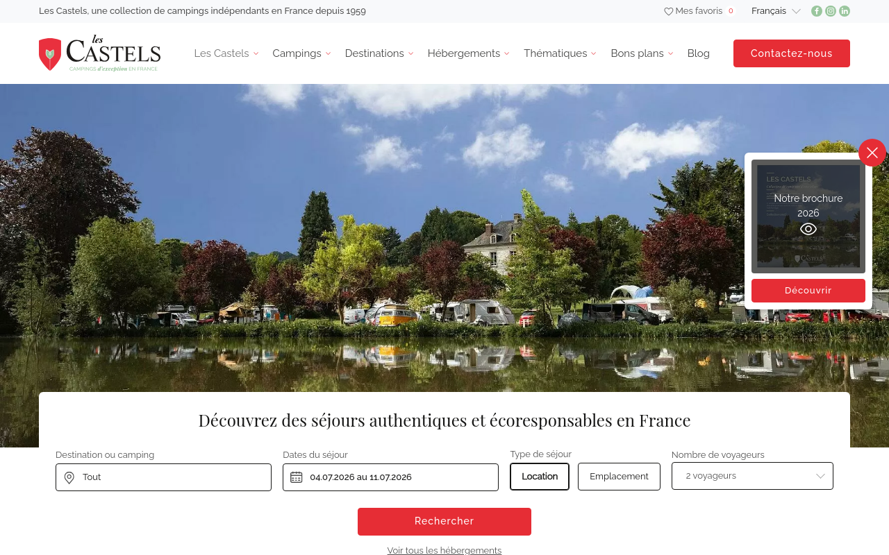 Screenshot von les-castels.com