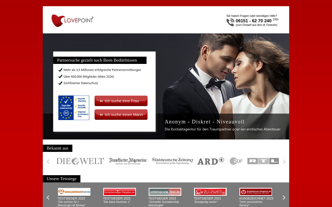 Screenshot von lovepoint.de