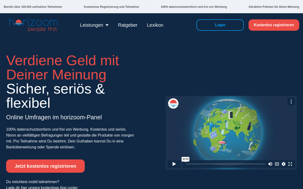 Screenshot von horizoom
