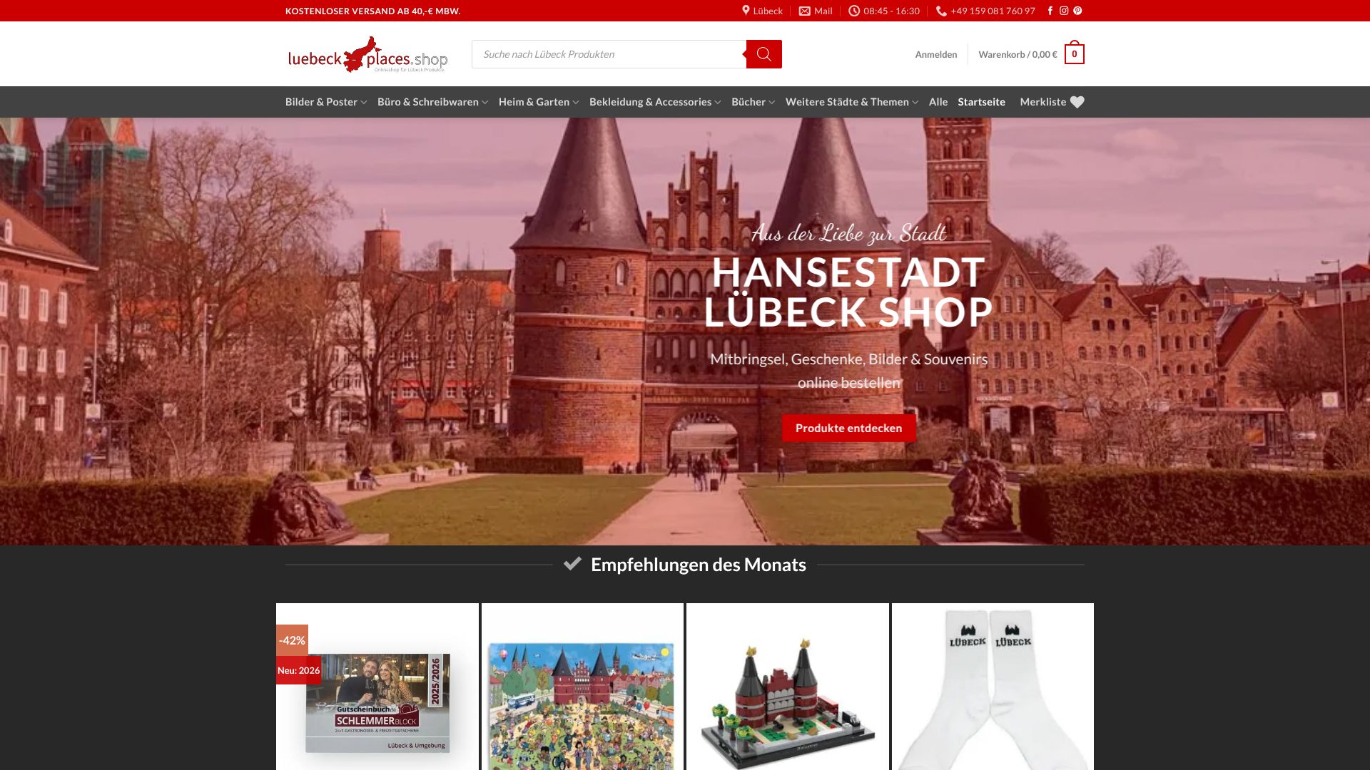 Screenshot von luebeck-places.shop