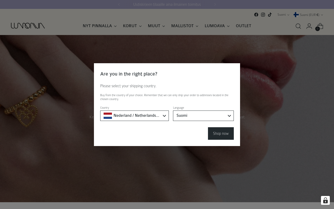 Screenshot von lumoava.fi
