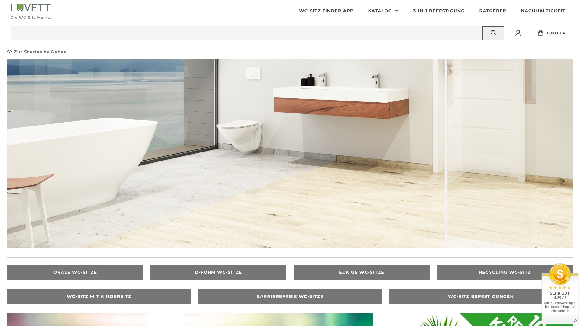 Screenshot von luvett.de