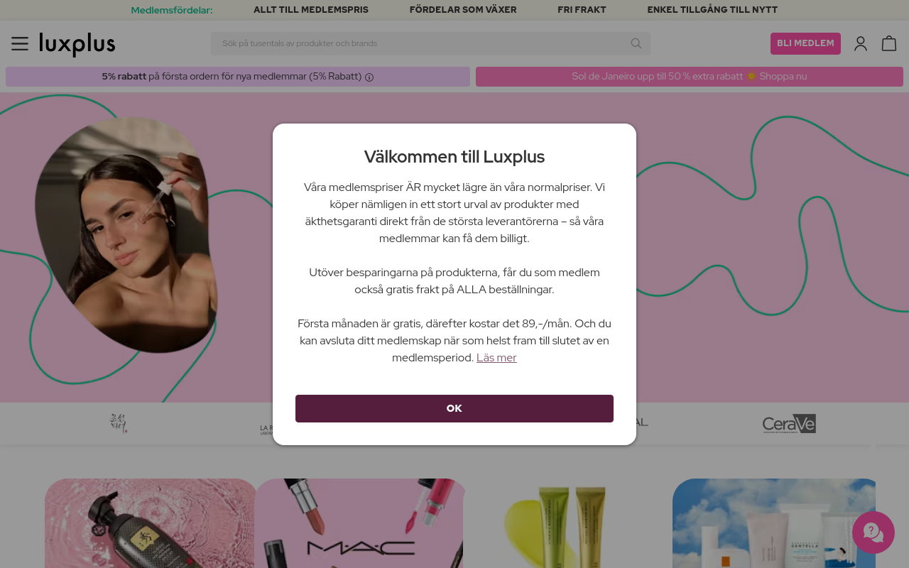 Screenshot von luxplus.se