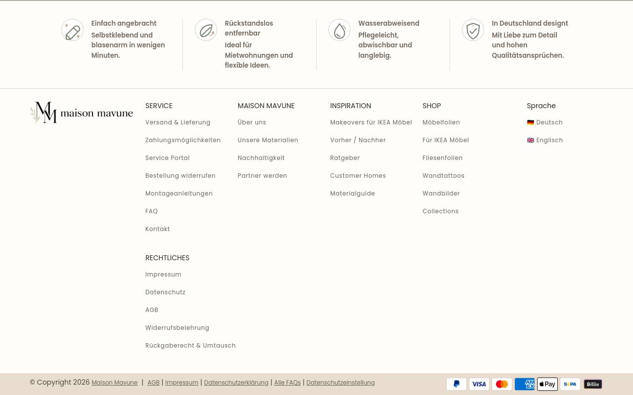 Screenshot von maisonmavune.com