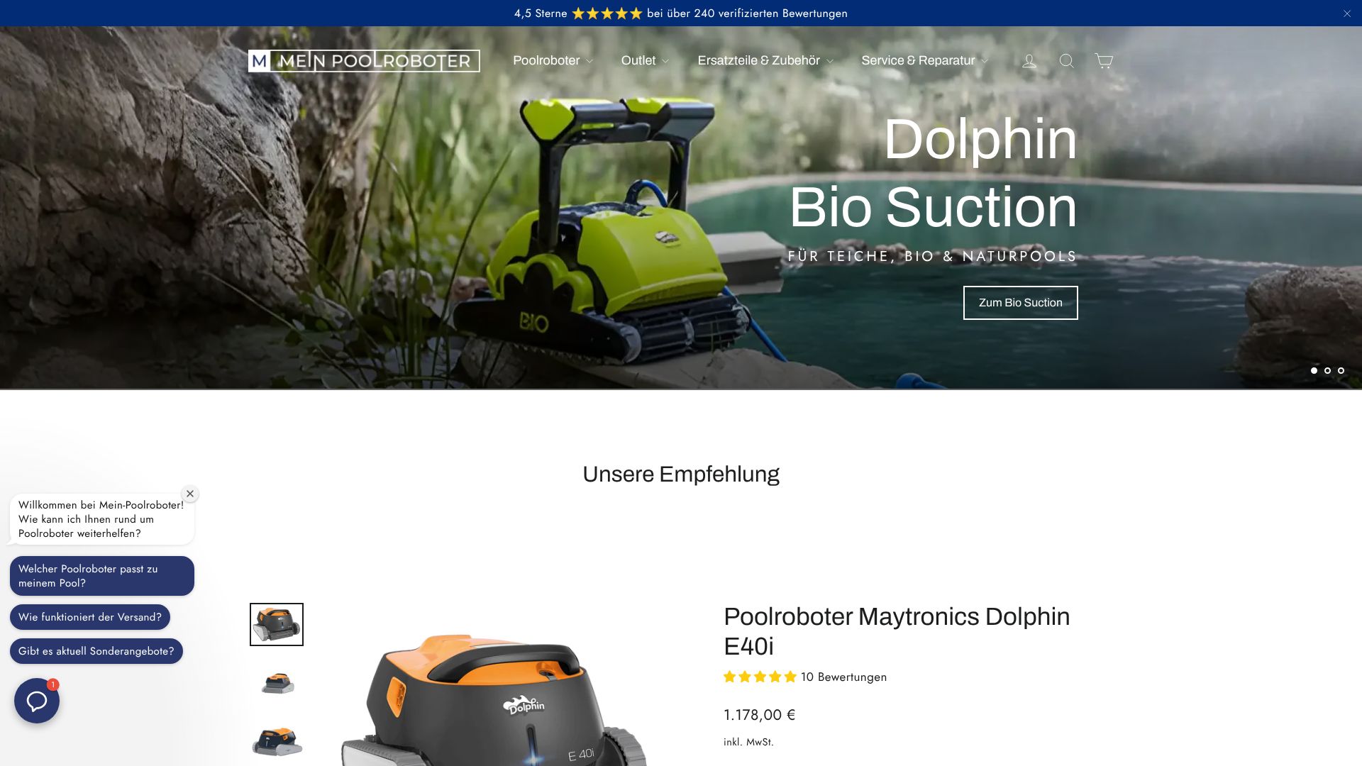 Screenshot von mein-poolroboter.de