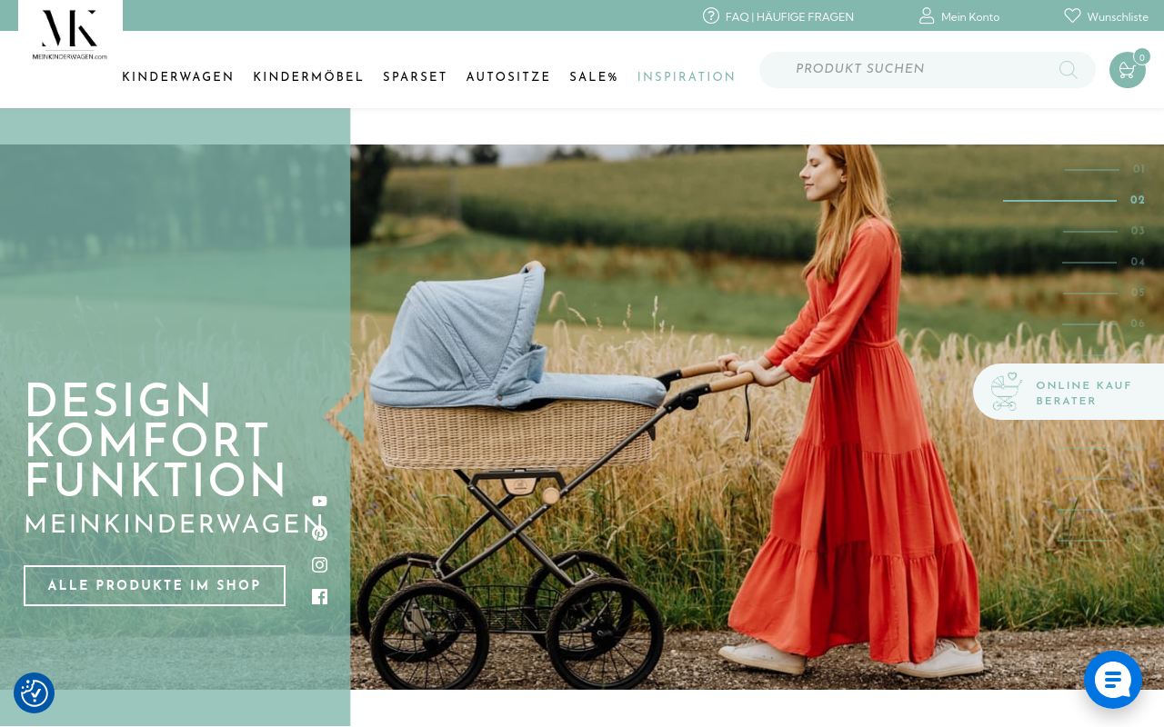 Screenshot von meinkinderwagen.com